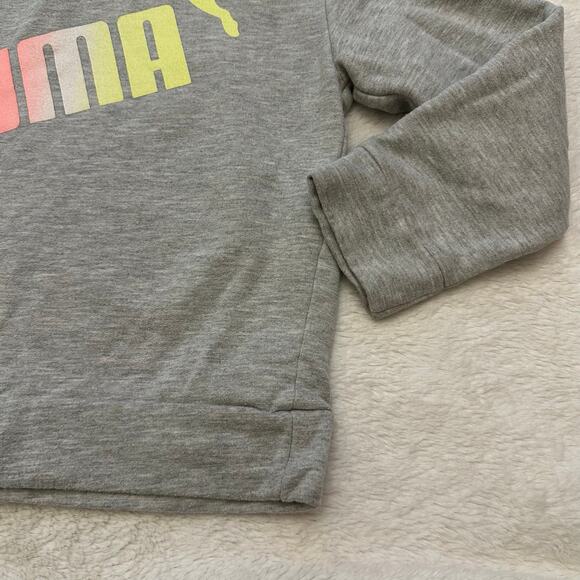 Girl's Grey Logo Hoodie sz 7 (s) Back to School Clothes - Picture 3 of 6